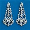 Cz Classic Earring With 2 Tone Rhodium Plating