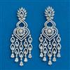 Cz Classic Earring With 2 Tone Rhodium Plating