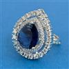 Cz Adjustable Ring With Rhodium Plating