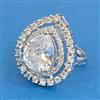 Cz Adjustable Ring With Rhodium Plating