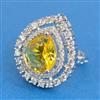 Cz Adjustable Ring With Rhodium Plating