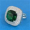 Cz Adjustable Ring With Rhodium Plating