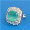 Cz Adjustable Ring With Rhodium Plating