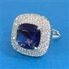 Cz Adjustable Ring With Rhodium Plating