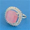 Cz Adjustable Ring With Rhodium Plating