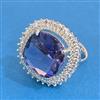 Cz Adjustable Ring With Rhodium Plating