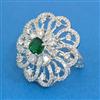 Cz Adjustable Ring With Rhodium Plating