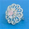 Cz Adjustable Ring With Rhodium Plating