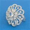 Cz Adjustable Ring With Rhodium Plating