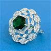 Cz Adjustable Ring With Rhodium Plating