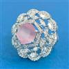 Cz Adjustable Ring With Rhodium Plating
