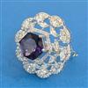 Cz Adjustable Ring With Rhodium Plating