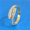 Cz Adjustable Ring With Gold Rhodium Plating