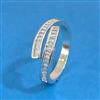 Cz Adjustable Ring With Gold Rhodium Plating