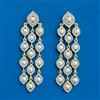 Cz Classic Earring With 2 Tone Rhodium Plating