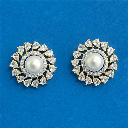Cz Tops With 2 Tone Rhodium Plating