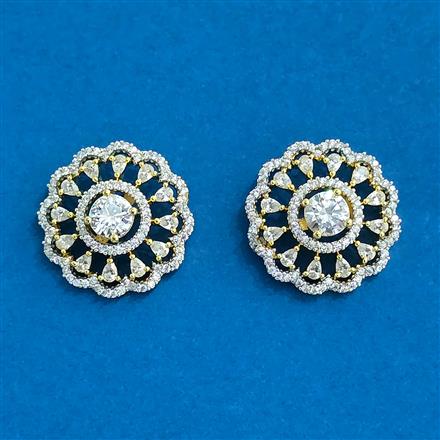 Cz Tops With 2 Tone Rhodium Plating