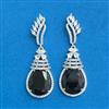 Cz Classic Earring With Rhodium Plating