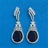 Cz Classic Earring With Rhodium Plating