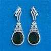 Cz Classic Earring With Rhodium Plating