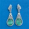 Cz Classic Earring With Rhodium Plating