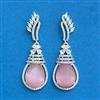 Cz Classic Earring With Rhodium Plating