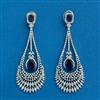 Cz Classic Earring With Rhodium Plating
