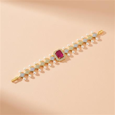 Cz Classic Bracelet With 2 Tone Plating