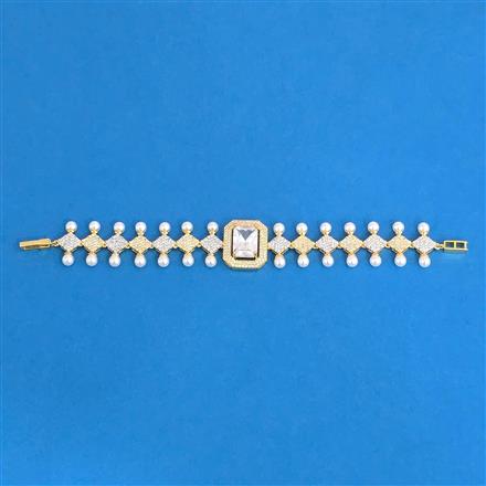 Cz Classic Bracelet With 2 Tone Plating