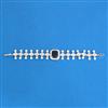 Cz Moti Bracelet With Rhodium Plating