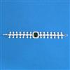 Cz Moti Bracelet With Rhodium Plating