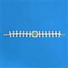 Cz Moti Bracelet With Rhodium Plating
