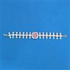 Cz Moti Bracelet With Rhodium Plating
