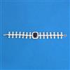 Cz Moti Bracelet With Rhodium Plating