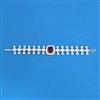 Cz Moti Bracelet With Rhodium Plating