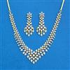 Cz Classic Necklace With 2 Tone Rhodium Plating