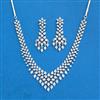 Cz Classic Necklace With 2 Tone Rhodium Plating