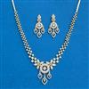 Cz Classic Necklace With 2 Tone Rhodium Plating