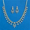 Cz Classic Necklace With 2 Tone Rhodium Plating