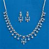 Cz Classic Necklace With 2 Tone Rhodium Plating