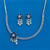 Cz Classic Necklace With Rhodium Plating