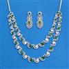 Cubic Zirconia Classic Necklace Set With Mehndi Plating