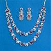 Cubic Zirconia Classic Necklace Set With Mehndi Plating