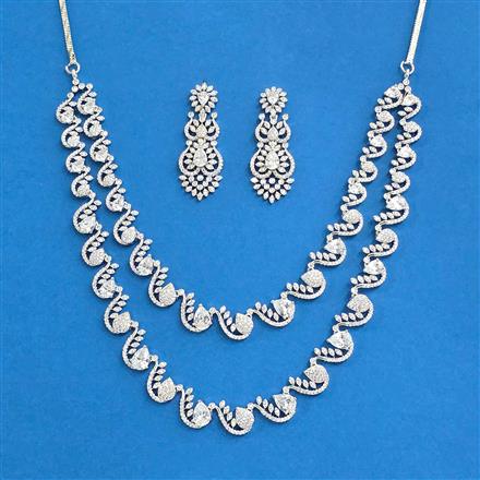 Cubic Zirconia Classic Necklace Set With Mehndi Plating