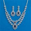 Cz Classic Necklace With Rhodium Plating