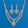 Cz Classic Necklace With Rhodium Plating