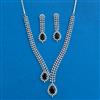 Cz Classic Necklace With Rhodium Plating