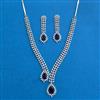 Cz Classic Necklace With Rhodium Plating