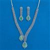 Cz Classic Necklace With Rhodium Plating