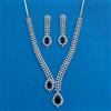 Cz Classic Necklace With Rhodium Plating